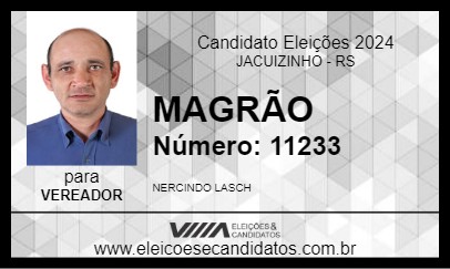 Candidato MAGRÃO 2024 - JACUIZINHO - Eleições