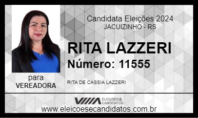 Candidato RITA LAZZERI 2024 - JACUIZINHO - Eleições