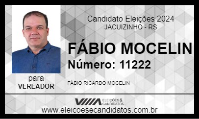 Candidato FÁBIO MOCELIN 2024 - JACUIZINHO - Eleições