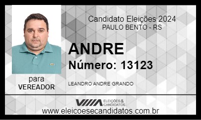 Candidato ANDRE 2024 - PAULO BENTO - Eleições