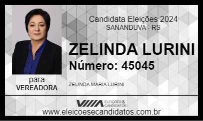 Candidato ZELINDA LURINI 2024 - SANANDUVA - Eleições