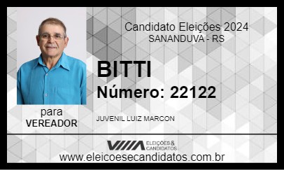 Candidato BITTI 2024 - SANANDUVA - Eleições