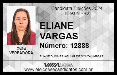 Candidato ELIANE VARGAS 2024 - PIRATINI - Eleições