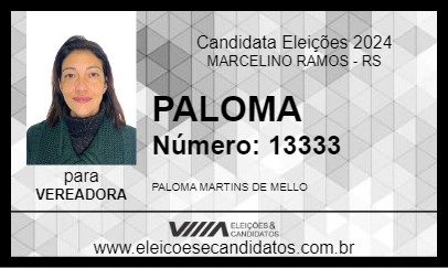 Candidato PALOMA 2024 - MARCELINO RAMOS - Eleições