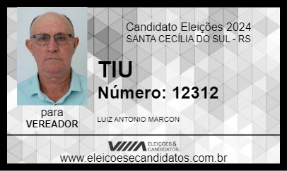 Candidato TIU 2024 - SANTA CECÍLIA DO SUL - Eleições