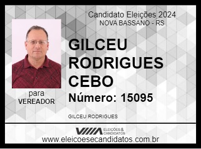 Candidato GILCEU RODRIGUES   CEBO 2024 - NOVA BASSANO - Eleições