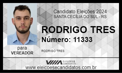 Candidato RODRIGO TRES 2024 - SANTA CECÍLIA DO SUL - Eleições