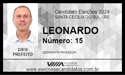 Candidato LEONARDO 2024 - SANTA CECÍLIA DO SUL - Eleições