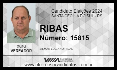 Candidato RIBAS 2024 - SANTA CECÍLIA DO SUL - Eleições