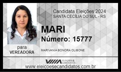 Candidato MARI 2024 - SANTA CECÍLIA DO SUL - Eleições