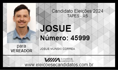 Candidato JOSUE 2024 - TAPES - Eleições