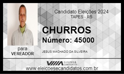 Candidato CHURROS 2024 - TAPES - Eleições