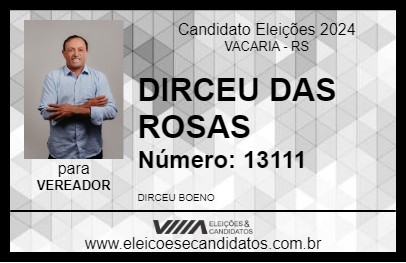 Candidato DIRCEU DAS ROSAS 2024 - VACARIA - Eleições