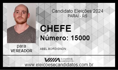 Candidato CHEFE 2024 - PARAÍ - Eleições