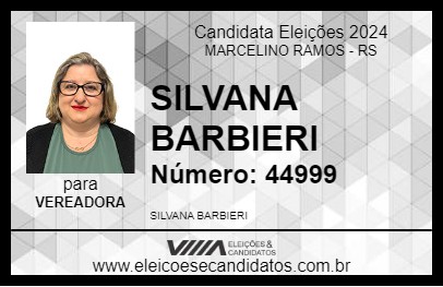 Candidato SILVANA BARBIERI 2024 - MARCELINO RAMOS - Eleições