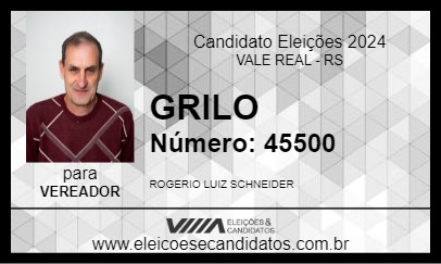 Candidato GRILO 2024 - VALE REAL - Eleições