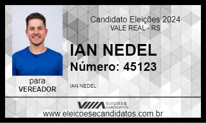 Candidato IAN NEDEL 2024 - VALE REAL - Eleições