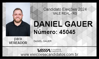 Candidato DANIEL GAUER 2024 - VALE REAL - Eleições