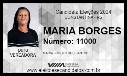 Candidato MARIA BORGES 2024 - CONSTANTINA - Eleições