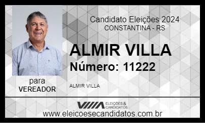 Candidato ALMIR VILLA 2024 - CONSTANTINA - Eleições