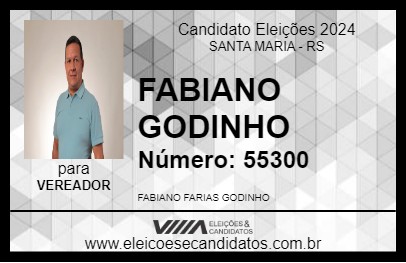 Candidato FABIANO GODINHO 2024 - SANTA MARIA - Eleições