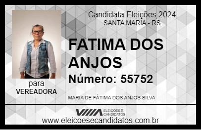 Candidato FATIMA DOS ANJOS 2024 - SANTA MARIA - Eleições