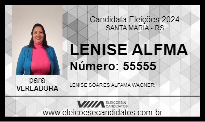 Candidato LENISE ALFMA 2024 - SANTA MARIA - Eleições