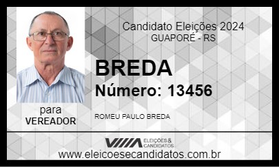 Candidato BREDA 2024 - GUAPORÉ - Eleições