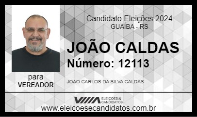 Candidato JOÃO CALDAS 2024 - GUAÍBA - Eleições