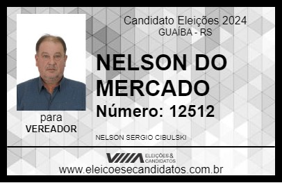 Candidato NELSON DO MERCADO 2024 - GUAÍBA - Eleições