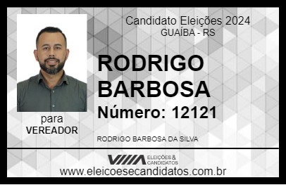 Candidato RODRIGO BARBOSA 2024 - GUAÍBA - Eleições