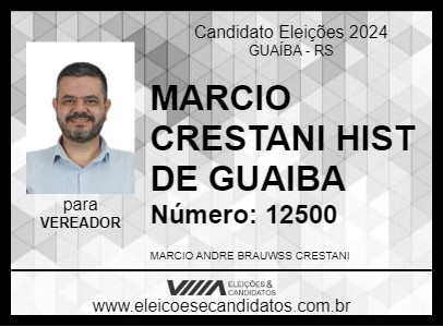 Candidato MARCIO CRESTANI HIST DE GUAIBA 2024 - GUAÍBA - Eleições