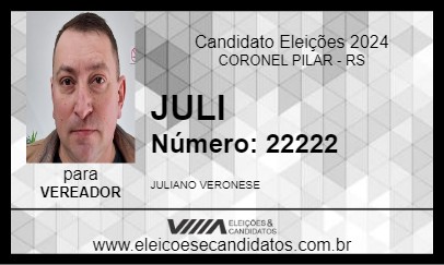 Candidato JULI 2024 - CORONEL PILAR - Eleições