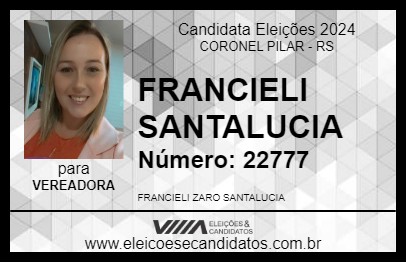 Candidato FRANCIELI SANTALUCIA 2024 - CORONEL PILAR - Eleições