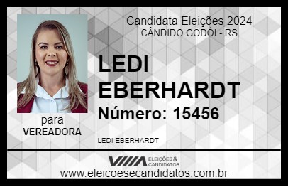 Candidato LEDI EBERHARDT 2024 - CÂNDIDO GODÓI - Eleições