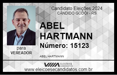 Candidato ABEL HARTMANN 2024 - CÂNDIDO GODÓI - Eleições