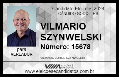 Candidato VILMARIO SZYNWELSKI 2024 - CÂNDIDO GODÓI - Eleições