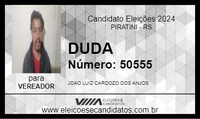 Candidato DUDA 2024 - PIRATINI - Eleições