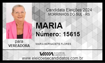 Candidato MARIA 2024 - MORRINHOS DO SUL - Eleições