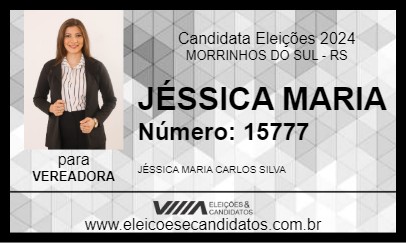 Candidato JÉSSICA MARIA 2024 - MORRINHOS DO SUL - Eleições