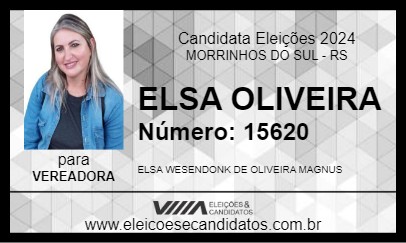 Candidato ELSA OLIVEIRA 2024 - MORRINHOS DO SUL - Eleições