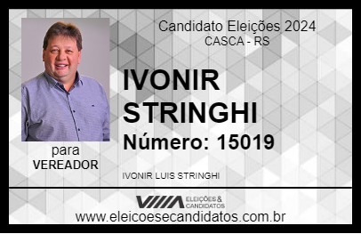 Candidato IVONIR STRINGHI 2024 - CASCA - Eleições