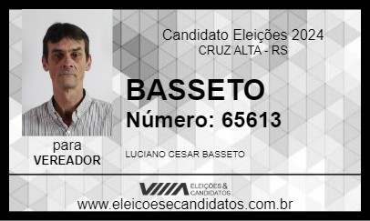 Candidato BASSETO 2024 - CRUZ ALTA - Eleições