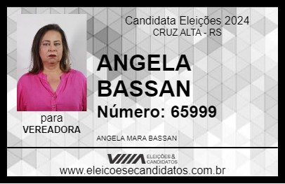 Candidato ANGELA BASSAN 2024 - CRUZ ALTA - Eleições