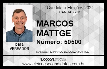 Candidato MARCOS MATTGE 2024 - CANOAS - Eleições