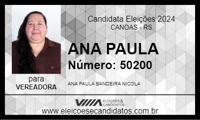 Candidato ANA PAULA  2024 - CANOAS - Eleições