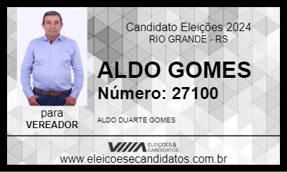 Candidato ALDO GOMES 2024 - RIO GRANDE - Eleições