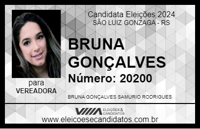 Candidato BRUNA GONÇALVES 2024 - SÃO LUIZ GONZAGA - Eleições