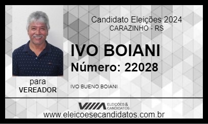 Candidato IVO BOIANI 2024 - CARAZINHO - Eleições