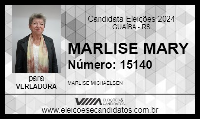 Candidato MARLISE MARY 2024 - GUAÍBA - Eleições